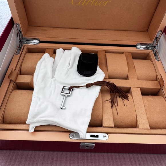 Cartier Ten Slot Watch Storage Display Box Removable Tray - Picture 2 of 8